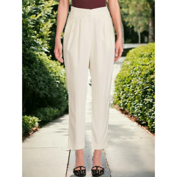 NWT - (60% Discount) IRO Paris Nahima Pleated Pants in ECRU Size: 10 (US) - Picture 1 of 4